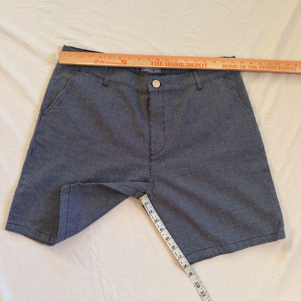 Wax London Men’s Textured Cotton Shorts Blue White Patterned Made Portugal Sz 38 - Picture 5 of 12